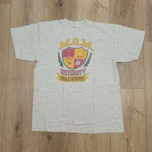 Vintage 90s MOM University T-Shirt Womens XL 2XL Oversized Single Stitch